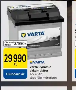 Tesco Varta Dynamic akkumulátor ajánlat
