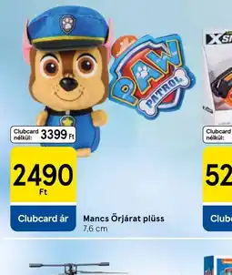 Tesco Mancs Őrjárat plüss ajánlat
