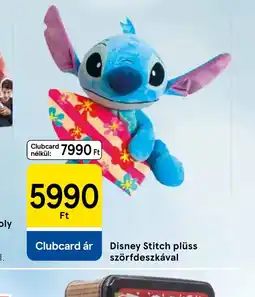 Tesco Disney Stitch plüss szörfdeszkával ajánlat