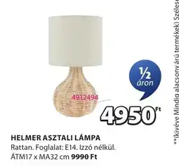 JYSK Helmer asztali lámpa ajánlat