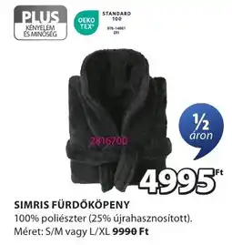 JYSK Simris fürdőköpeny ajánlat
