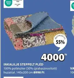 JYSK Inkalilje steppelt pléd ajánlat