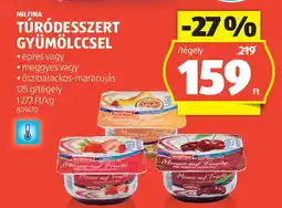 ALDI Milfina túródesszert gyümölccsel ajánlat