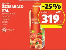 ALDI Rio d'oro őszibarack- ital ajánlat
