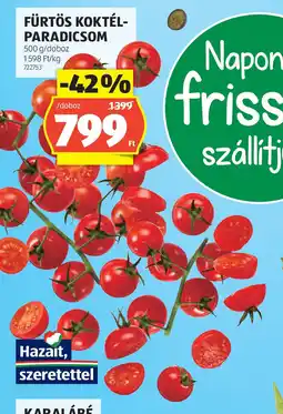 ALDI Fürtös koktél- paradicsom ajánlat