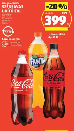 ALDI Coca-cola / Fanta szénsavas üdítőital ajánlat