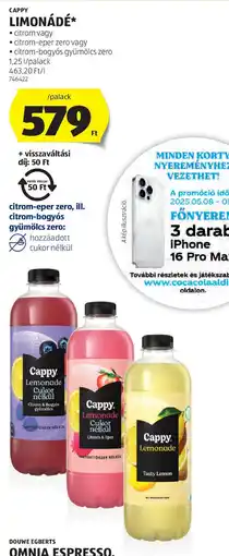 ALDI Cappy limonádé ajánlat
