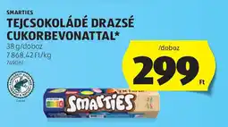 ALDI Smarties tejcsokoládé drazsé cukorbevonattal ajánlat