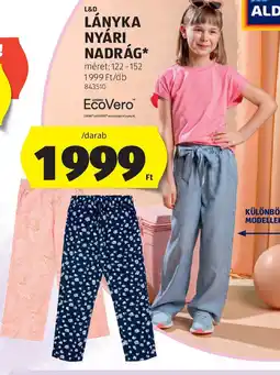 ALDI L&d lányka nyári nadrág ajánlat