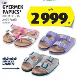 ALDI L&d gyermek papucs ajánlat