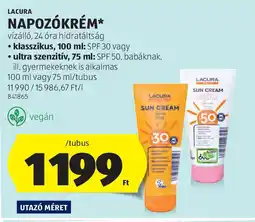 ALDI Lacura napozókrém ajánlat