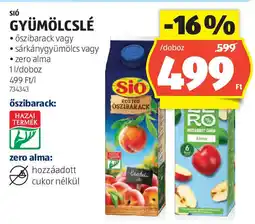 ALDI Sió gyümölcslé ajánlat