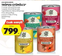 ALDI Asia green garden trópusi gyümölcs ajánlat