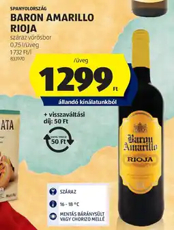 ALDI Spanyolország baron amarillo rioja ajánlat