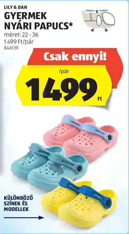 ALDI Lily & dan gyermek nyári papucs ajánlat