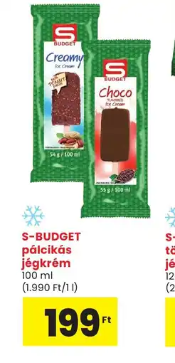 Spar S-Budget pálcikás jégkrém ajánlat
