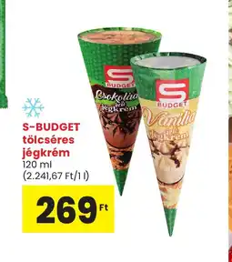 Spar S-Budget tölcséres jégkrém ajánlat