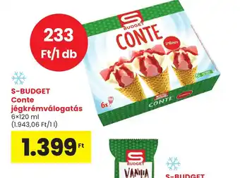 Spar S-Budget Conte jégkrémválogatás ajánlat