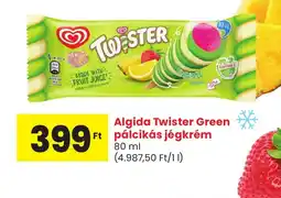 Spar Algida Twister Green pálcikás jégkrém ajánlat