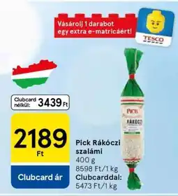 Tesco PICK Rákóczi szalámi ajánlat