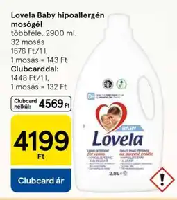 Tesco Lovela Baby hipoallergén mosógél ajánlat
