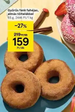 Tesco Gyűrűs fánk fahéjas, almás töltelékkel ajánlat
