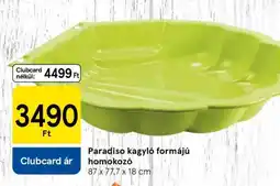 Tesco Paradiso kagyló formájú homokozó ajánlat