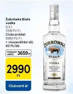 Tesco ZUBROWKA Biala vodka ajánlat