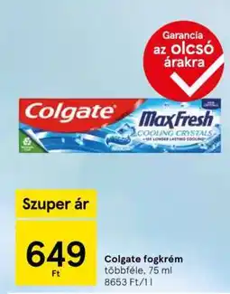 Tesco Colgate fogkrém ajánlat