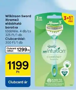Tesco Wilkinson Sword Xtreme3 Eldobható Borotva ajánlat