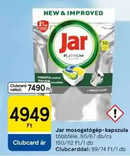 Tesco Jar mosogatógép-kapszula ajánlat