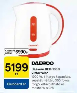 Tesco Daewoo DEK-1330 vízforraló ajánlat