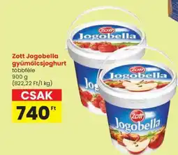 Spar ZOTT Jogobella gyümölcsjoghurt ajánlat
