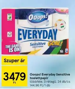 Tesco Ooops! Everyday Sensitive toalettpapír ajánlat