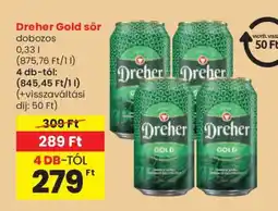 Spar Dreher Gold sör ajánlat