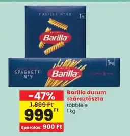 Spar Barilla durum száraztészta ajánlat