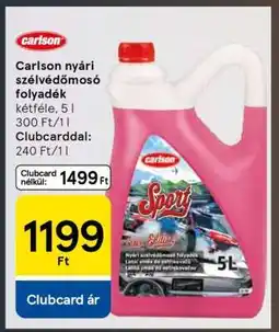 Tesco Carlson nyári szélvédőmosó folyadék ajánlat