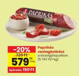 Spar Paprikás vastagkolbász ajánlat
