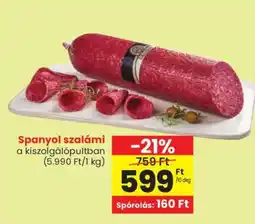 Spar Spanyol szalámi ajánlat
