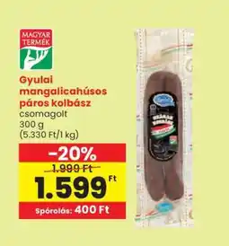 Spar Gyulai mangalicahúsos páros kolbász ajánlat