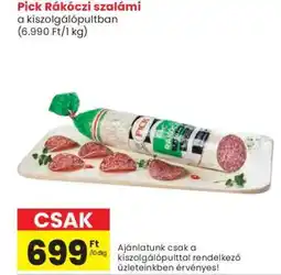 Spar Market PICK Rákóczi szalámi ajánlat