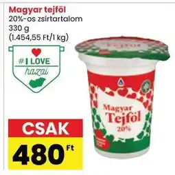 Spar Magyar tejföl ajánlat