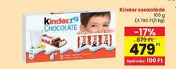 Spar KINDER Csokoládé ajánlat