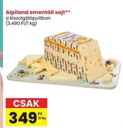 Spar Alpiland ementáli sajt ajánlat