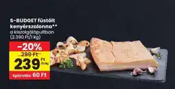 Spar S-BUDGET füstölt kenyérszalonna ajánlat
