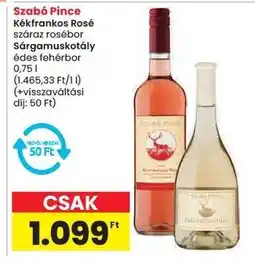 Spar Szabó Pince Kékfrankos Rosé / Sárgamuskotály ajánlat