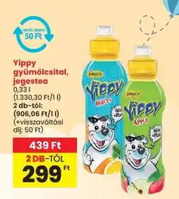 Spar Yippy gyümölcsital, jegestea ajánlat