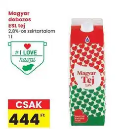 Spar Magyar dobozos ESL tej ajánlat