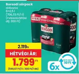 Spar Borsodi sörpack ajánlat