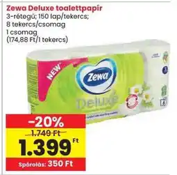 Spar Zewa Deluxe toalettpapír ajánlat